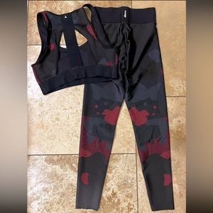 ULTRACOR Neiman Marcus Yoga Pilates Gym Workout Legging Bra Top Set Small Medium